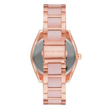 Michael Kors Janelle Three Hand Rose Gold Dial Two Tone Steel Strap Watch For Women - MK7089 Authentic Buy Shop Now