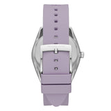 Michael Kors Janelle Three Hand Purple Dial Purple Rubber Strap Watch For Women - MK7143 Authentic Buy Shop Now