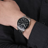 Michael Kors Cunningham Multifunction Black Dial Silver Steel Strap Watch For Men - MK7156 Authentic Buy Shop Now