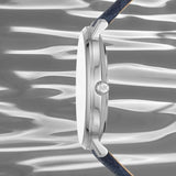 Michael Kors Pyper Quartz Silver Dial Blue Leather Strap Watch For Women - MK7244 Authentic Buy Shop Now