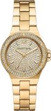Michael Kors Lennox Three Hand Gold Dial Gold Steel Strap Watch For Women - MK7289 Authentic Buy Shop Now