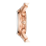 Michael Kors Runway Chronograph Rose Gold Dial Rose Gold Steel Strap Watch For Women - MK7324 Authentic Buy Shop Now
