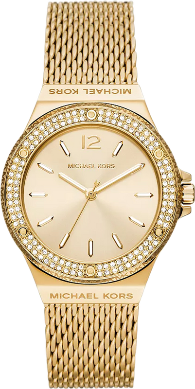 Michael Kors Lennox Three-Hand Gold Dial Gold Mesh Bracelet Watch For Women - MK7335 Authentic Buy Shop Now