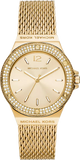 Michael Kors Lennox Three-Hand Gold Dial Gold Mesh Bracelet Watch For Women - MK7335 Authentic Buy Shop Now