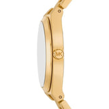 Michael Kors Lennox Three Hand Silver Dial Gold Steel Strap Watch For Women - MK7391 Authentic Buy Shop Now