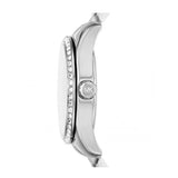 Michael Kors Lexington Lux Three Hand Mother of Pearl Silver Dial Silver Steel Strap Watch for Women - MK7445 Authentic Buy Shop Now