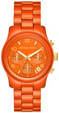 Michael Kors Runway Chronograph Limited Edition Orange Dial Orange Steel Strap Watch for - MK7477LE Authentic Buy Shop Now