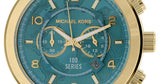 Michael Kors Runway Stop Hunger Blue Dial Gold Steel Strap Watch for Men - MK8315 Authentic Buy Shop Now