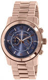 Michael Kors Runway Stop Hunger Quartz Blue Dial Rose Gold Steel Strap Watch For Men - MK8358 Authentic Buy Shop Now