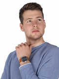 Michael Kors Slim Runway Analog Blue Dial Brown Leather Strap Watch For Men - MK8508 Authentic Buy Shop Now