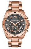 Michael Kors Brecken Chronograph Analog Black Dial Rose Gold Steel Strap Watch For Women - MK8563 Authentic Buy Shop Now