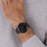 Michael Kors Slim Runway Black Dial Black Leather Strap Watch For Men - MK8908 Authentic Buy Shop Now