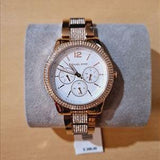 Michael Kors Tibby Chronograph White Dial Rose Gold Steel Strap Watch For Men - MK7293 Authentic Buy Shop Now
