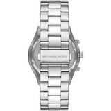 Michael Kors Slim Runway Chronograph Blue Dial Silver Steel Strap Watch For Men - MK8917 Authentic Buy Shop Now