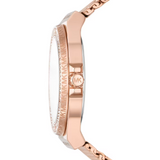 Michael Kors Lennox Three Hand Rose Gold Dial Rose Gold Mesh Strap Watch For Women - MK7336 Authentic Buy Shop Now