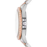 Michael Kors Everest Three Hand Rose Gold Dial Two Tone Steel Strap Watch For Women - MK7402 Authentic Buy Shop Now