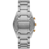Michael Kors Accelerator Chronograph White Dial Silver Steel Strap Watch For Men - MK9112 Authentic Buy Shop Now