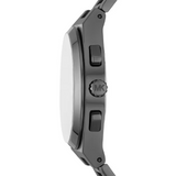 Michael Kors Lennox Chronograph Black Dial Grey Steel Strap Watch For Men - MK9118 Authentic Buy Shop Now