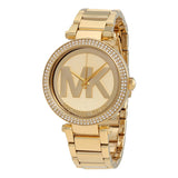 Michael Kors Parker Diamonds Gold Dial Gold Steel Strap Watch for Women - MK5784 Authentic Buy Shop Now