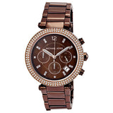 Michael Kors Parker Chronograph Brown Dial Brown Steel Strap Watch For Women - MK5578 Authentic Buy Shop Now