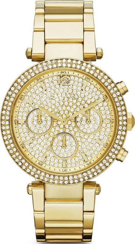 Michael Kors Parker Gold Dial Gold Steel Strap Watch for Women - MK5856 Authentic Buy Shop Now