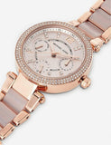 Michael Kors Parker Pink Dial Two Tone Steel Strap Watch for Women - MK6110 Authentic Buy Shop Now
