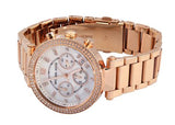 Michael Kors Parker White Dial with Diamonds Rose Gold Steel Strap Watch for Women - MK5491 Authentic Buy Shop Now