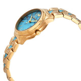 Michael Kors Petite Runway Mercer Blue Dial Gold Steel Strap Watch For Women - MK6673 Authentic Buy Shop Now