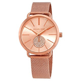 Michael Kors Portia Rose Gold Dial Rose Gold Mesh Bracelet Watch for Women - MK3845 Authentic Buy Shop Now