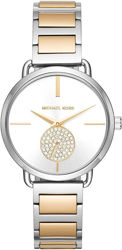 Michael Kors Silver Dial Two Tone Steel Strap Watch for Women - MK3679 Authentic Buy Shop Now