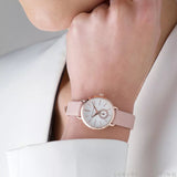 Michael Kors Petite Portia Silver Dial Pink Rubber Strap Watch For Women - MK2735 Authentic Buy Shop Now