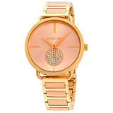 Michael Kors Portia Rose Gold Dial Two Tone Steel Strap Watch for Women - MK3706 Authentic Buy Shop Now