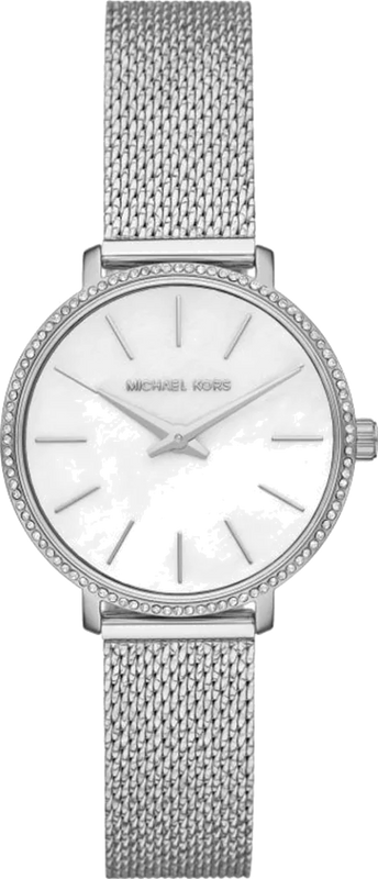 Michael Kors Pyper Quartz Mother of Pearl White Dial Silver Mesh Strap Watch For Women - MK4618 Authentic Buy Shop Now