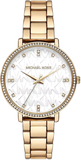 Michael Kors Pyper Three Hand White Dial Gold Steel Strap Watch For Women - MK4666 Authentic Buy Shop Now