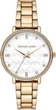 Michael Kors Pyper Three Hand White Dial Gold Steel Strap Watch For Women - MK4666 Authentic Buy Shop Now