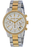 Michael Kors Brinkley Chronograph Silver Dial Two Tone Steel Strap Watch for Women - MK6188 Authentic Buy Shop Now