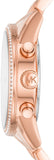 Michael Kors Ritz Chronograph Rose Gold Dial Rose Gold Steel Strap Watch For Women - MK6598 Authentic Buy Shop Now