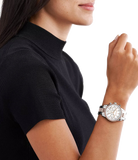 Michael Kors Ritz Chronograph White Dial Two Tone Steel Strap Watch For Women - MK6651 Authentic Buy Shop Now