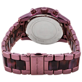 Michael Kors Ritz Chronograph Purple Dial Purple Steel Strap Watch For Women - MK6720 Authentic Buy Shop Now