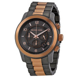 Michael Kors Runway Chronograph Grey Dial Two Tone Steel Strap Unisex Watch - MK8189 Authentic Buy Shop Now