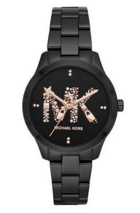 Michael Kors Runway Quartz Black Dial Black Steel Strap Watch For Women - MK6683 Authentic Buy Shop Now