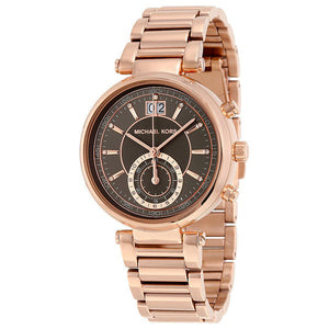 Michael Kors Sawyer Rose Gold Dial Rose Gold Steel Strap Watch for Women - MK6226 Authentic Buy Shop Now
