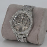 Michael Kors Wren Chronograph Crystals Silver Dial Silver Steel Strap Watch For Women - MK6317 Authentic Buy Shop Now