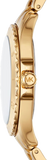 Michael Kors Everest Three-Hand Black Dial Gold Steel Strap Watch For Men - MK9078 Authentic Buy Shop Now