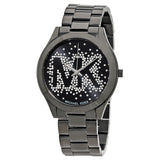 Michael Kors Slim Runway Black Dial Black Steel Strap Watch for Women - MK3589 Authentic Buy Shop Now