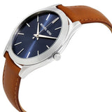 Michael Kors Slim Runway Analog Blue Dial Brown Leather Strap Watch For Men - MK8508 Authentic Buy Shop Now
