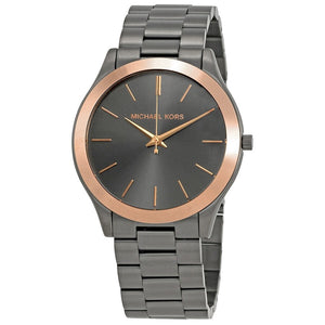 Michael Kors Runway Quartz Grey Dial Grey Steel Strap Watch For Women - MK8576 Authentic Buy Shop Now