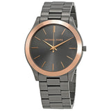 Michael Kors Runway Quartz Grey Dial Grey Steel Strap Watch For Women - MK8576 Authentic Buy Shop Now