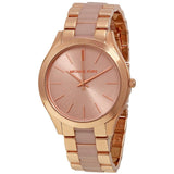 Michael Kors Slim Runway Rose Gold Dial Two Tone Steel Strap Watch for Women - MK4294 Authentic Buy Shop Now