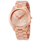 Michael Kors Slim Runway Rose Gold Dial Rose Gold Steel Strap Watch for Women - MK3591 Authentic Buy Shop Now